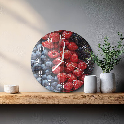 Glas wanduhr Beeren