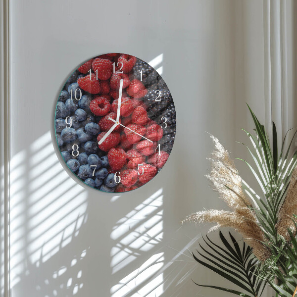 Glas wanduhr Beeren
