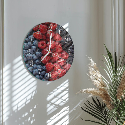 Glas wanduhr Beeren