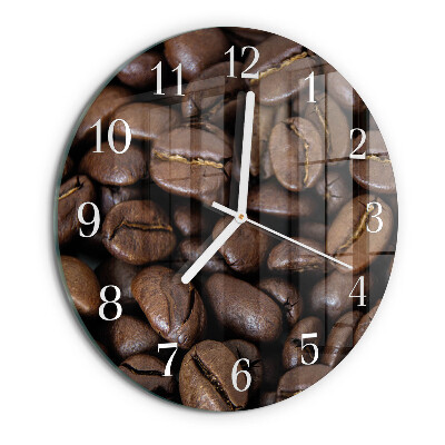 Glas wanduhr Kaffee
