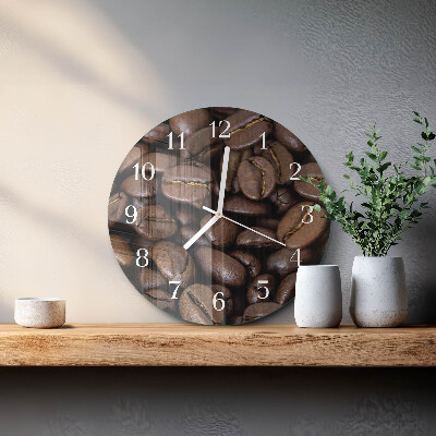 Glas wanduhr Kaffee