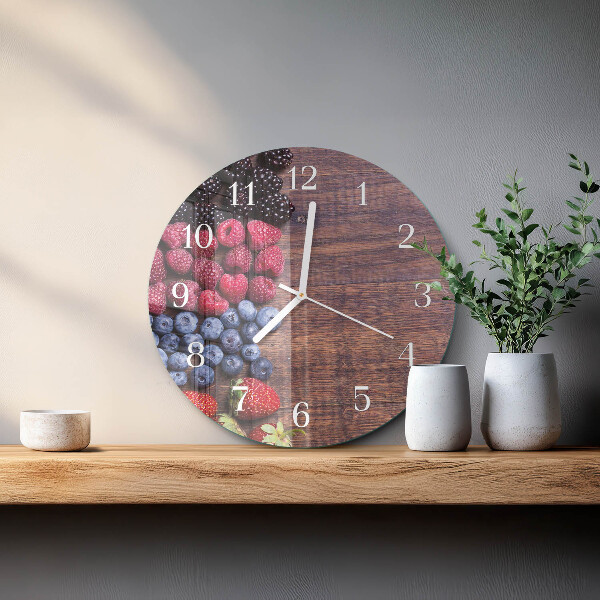Glas wanduhr Waldfrüchte