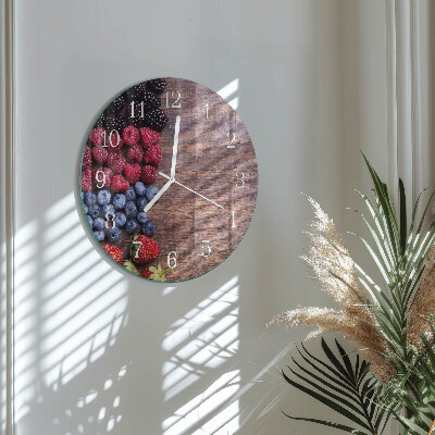 Glas wanduhr Waldfrüchte