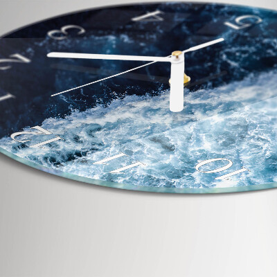 Glas wanduhr Meereswellen