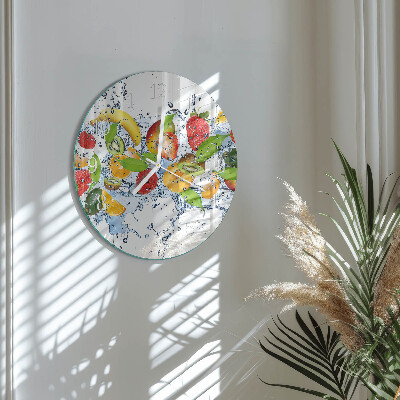 Glas wanduhr Fruchtwasser