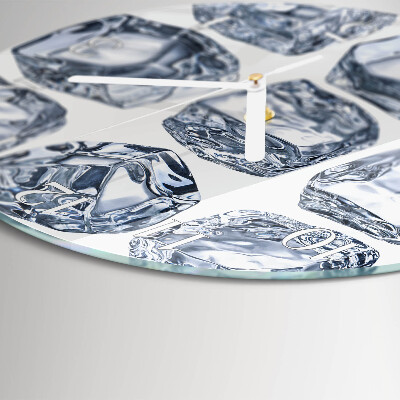 Glas wanduhr Eis