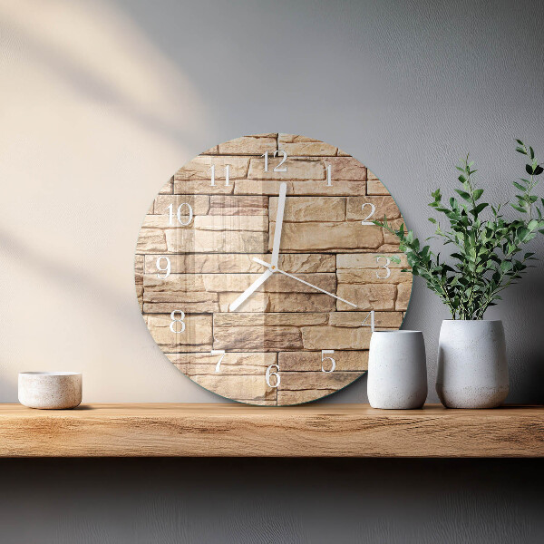 Glas wanduhr Klinker
