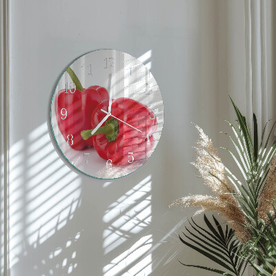 Glas wanduhr Pfeffer