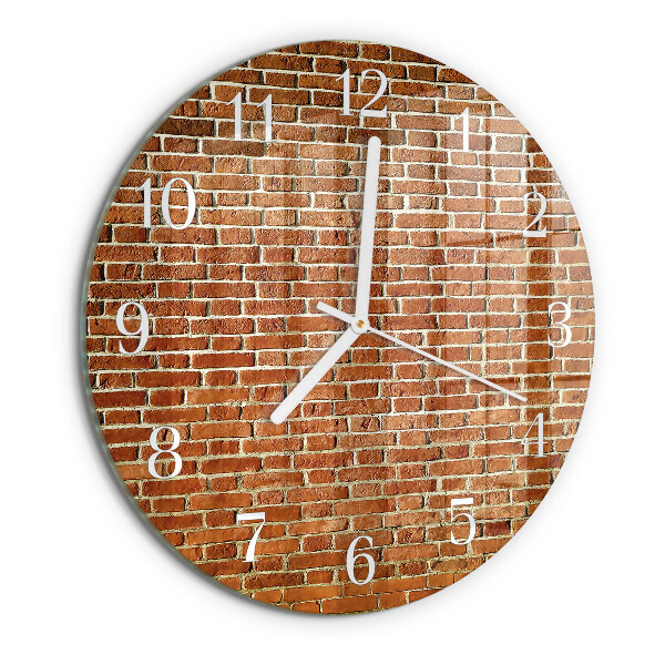 Glas wanduhr Ziegel