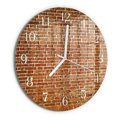 Glas wanduhr Ziegel