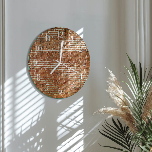 Glas wanduhr Ziegel
