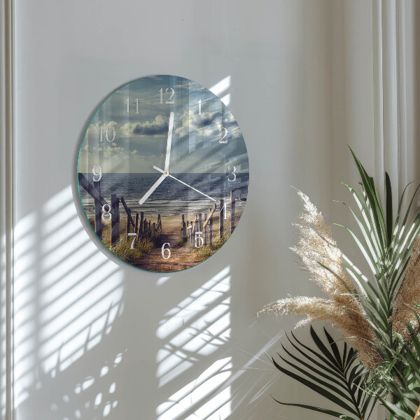Glas wanduhr Strand Meer