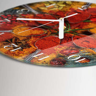 Glas wanduhr Gewürze