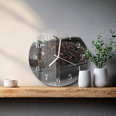 Glas wanduhr Schwarzer Reis