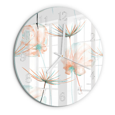 Glas wanduhr Löwenzahn
