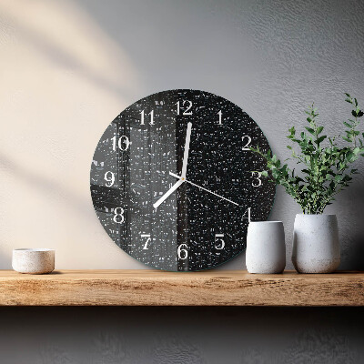 Glas wanduhr Wassertropfen