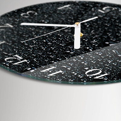 Glas wanduhr Wassertropfen