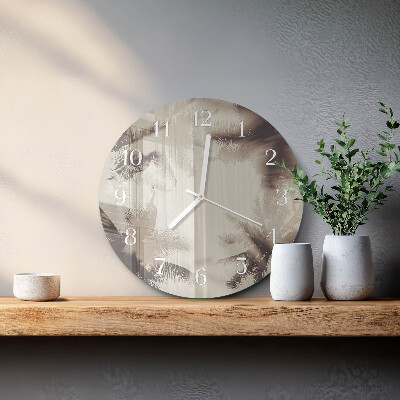 Glas wanduhr Palmen