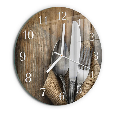 Glas wanduhr Besteck