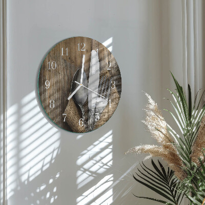 Glas wanduhr Besteck