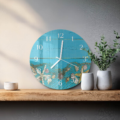 Glas wanduhr Meeresschätze