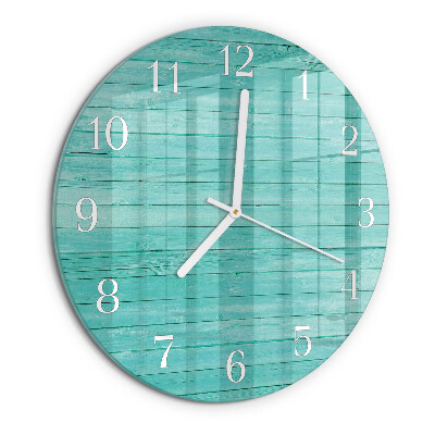 Glas wanduhr Grüne Bretter