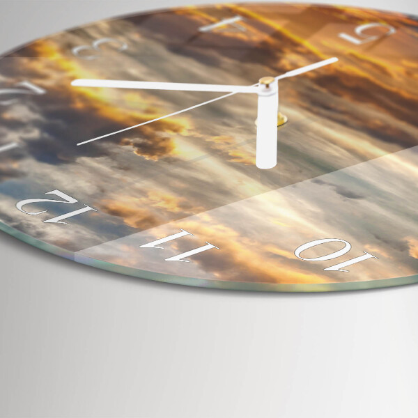 Glas wanduhr Sonnenuntergang