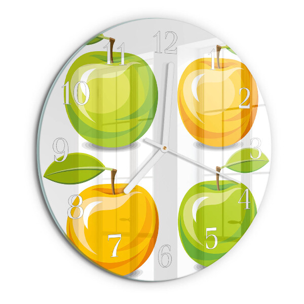 Glas wanduhr Äpfel