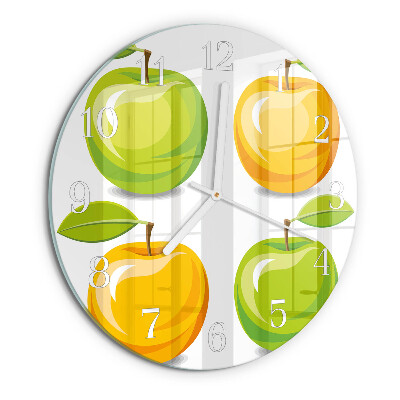 Glas wanduhr Äpfel
