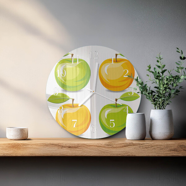 Glas wanduhr Äpfel