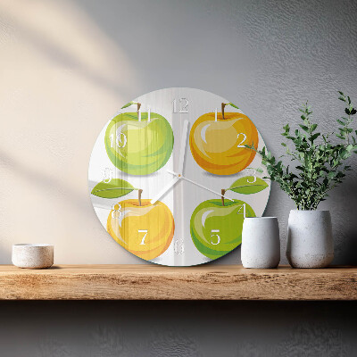 Glas wanduhr Äpfel