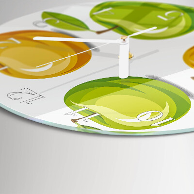 Glas wanduhr Äpfel