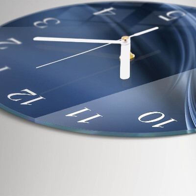 Glas wanduhr Blaue Wellen