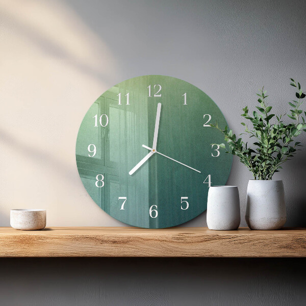 Glas wanduhr Grüner Farbverlauf