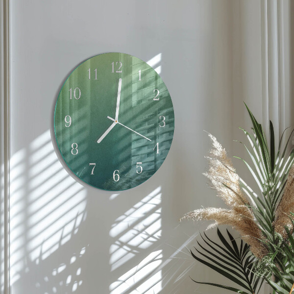 Glas wanduhr Grüner Farbverlauf