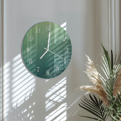 Glas wanduhr Grüner Farbverlauf