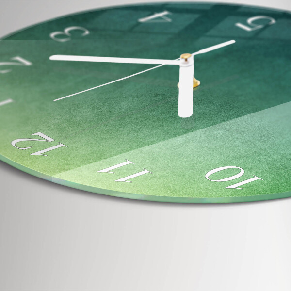 Glas wanduhr Grüner Farbverlauf