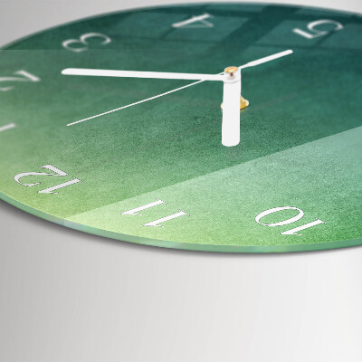 Glas wanduhr Grüner Farbverlauf