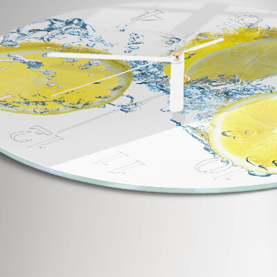 Glas wanduhr Zitronen