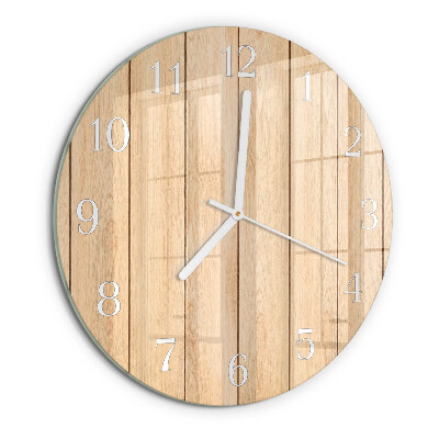 Glas wanduhr Holz