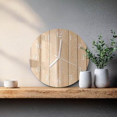 Glas wanduhr Holz