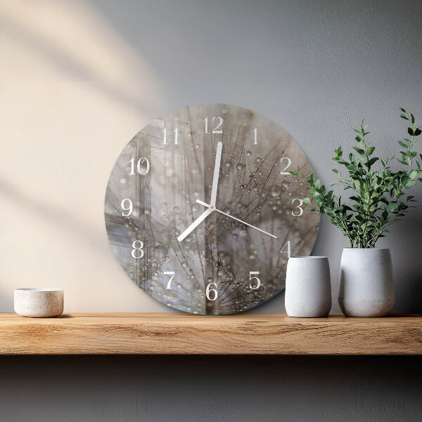 Glas wanduhr Tautropfen