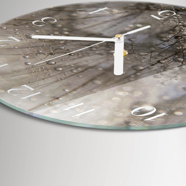 Glas wanduhr Tautropfen