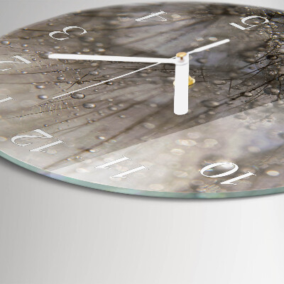 Glas wanduhr Tautropfen