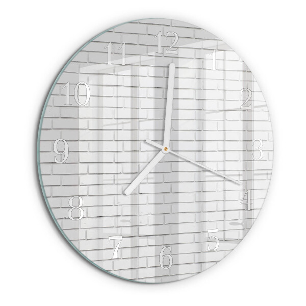 Glas wanduhr Ziegelmauer
