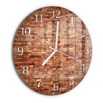 Glas wanduhr Ziegelmauer