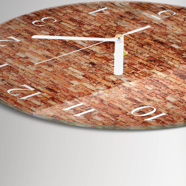 Glas wanduhr Ziegelmauer