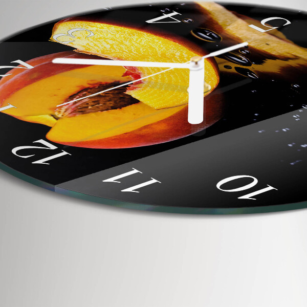 Glas wanduhr Pfirsich