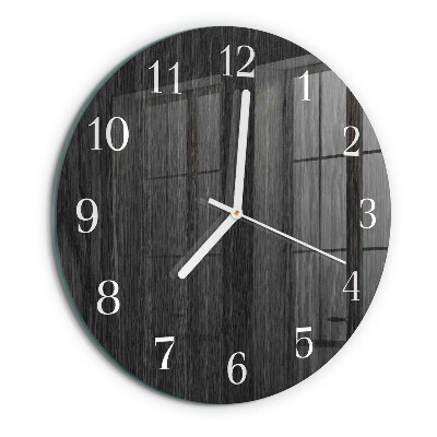 Glas wanduhr Holz