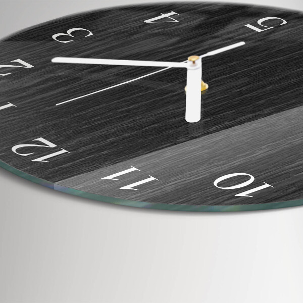 Glas wanduhr Holz